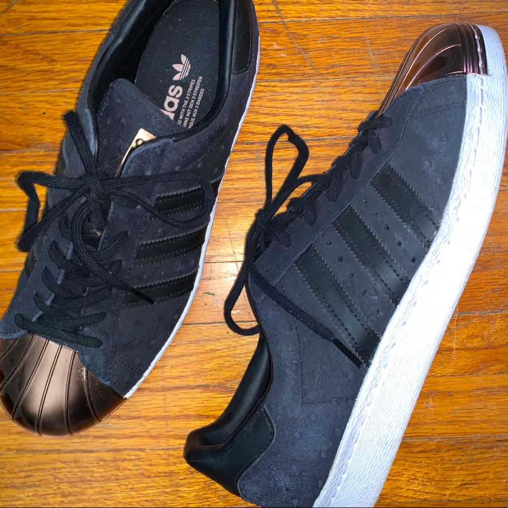 Adidas Originals Black Metallic Superstars